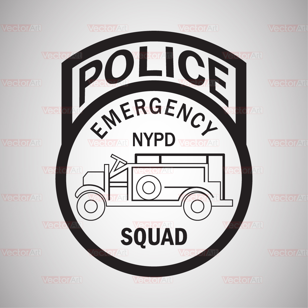 Police Emergency NYPD Squad Badge - Vector Art | Shop