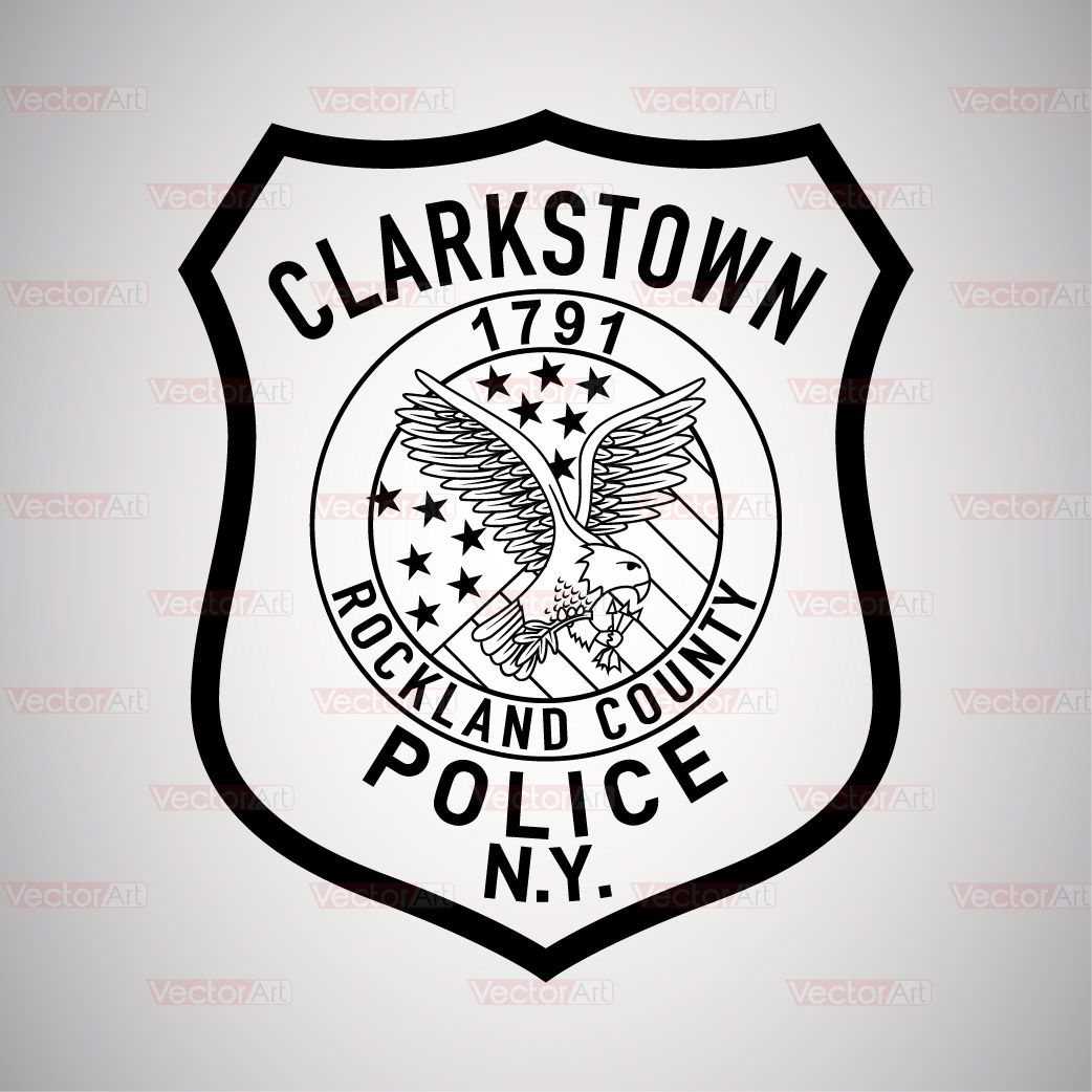 Clarkstown New York Police Badge Vector Art Shop