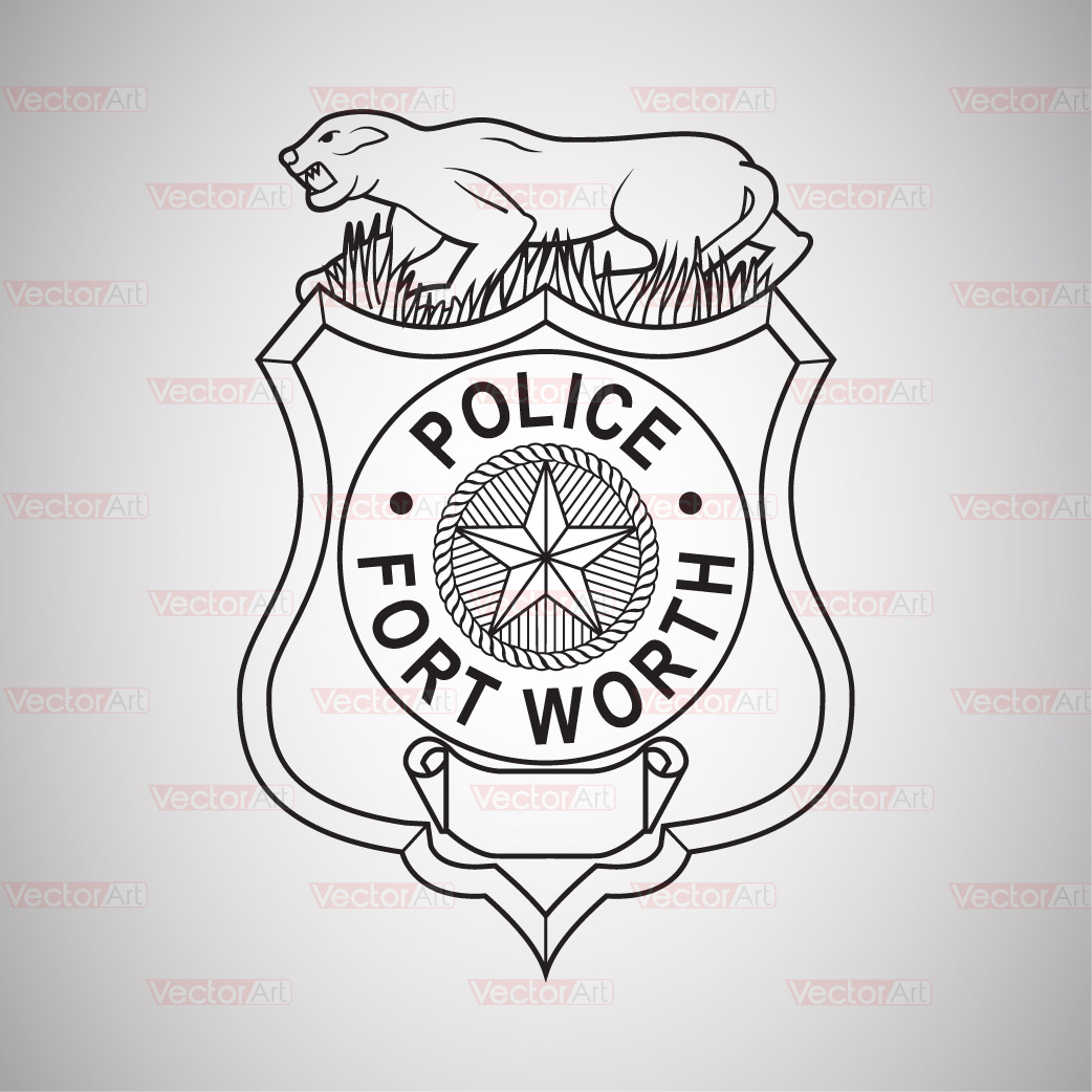 Fort Worth Police Badge - Vector Art | Shop