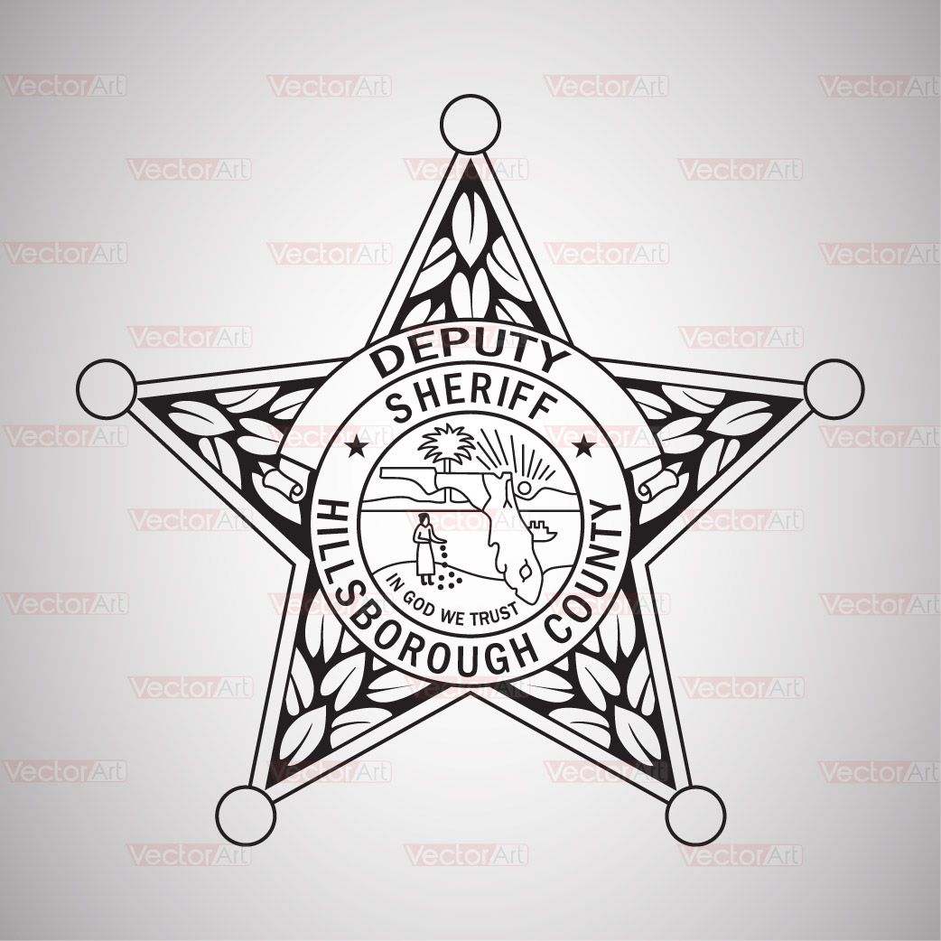 Hillsborough County FL Sheriff Badge - Vector Art | Shop